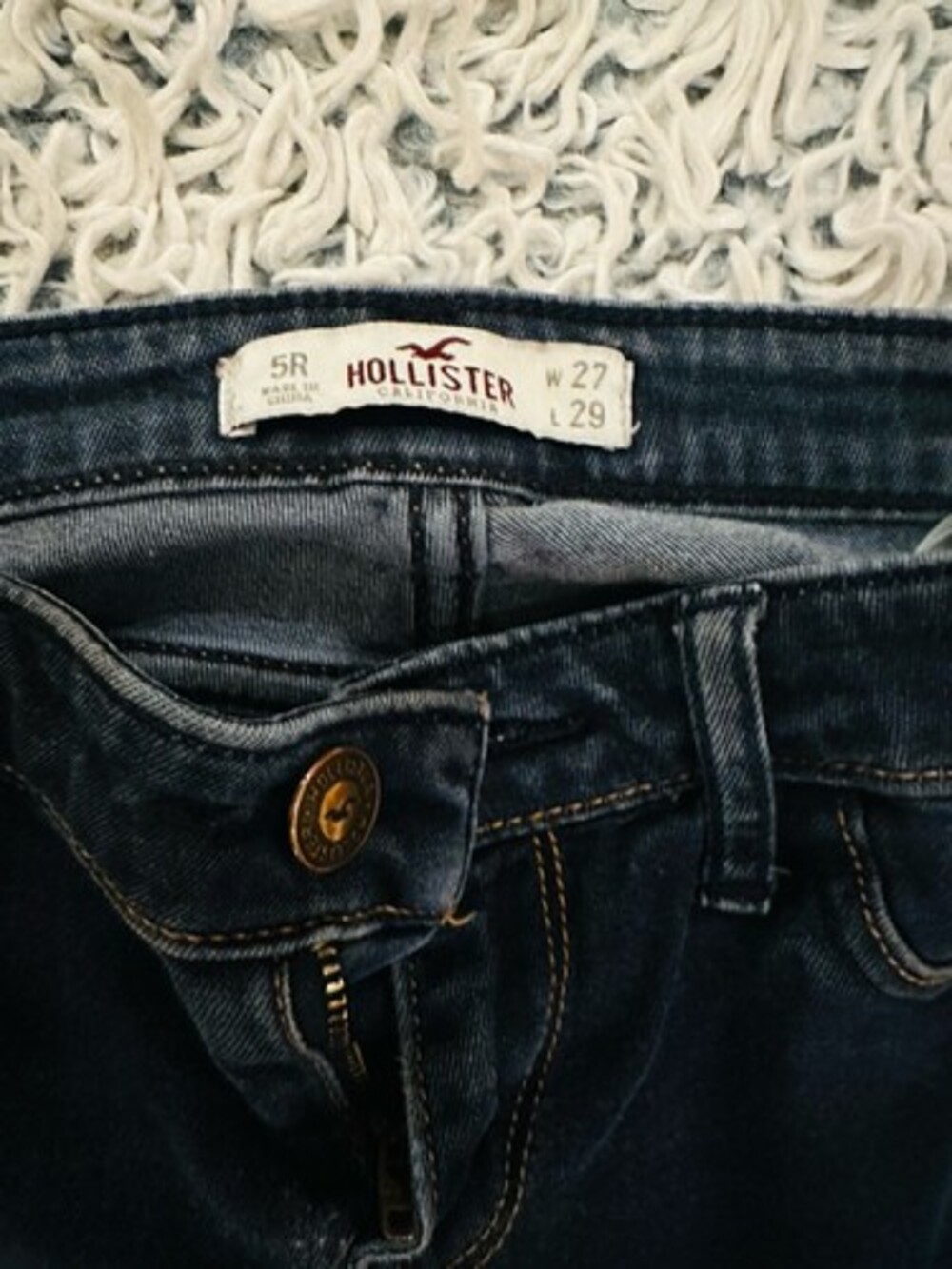 Hollister Skinny Jeans Womens Size 5S 27x29 Low Rise Blue Denim Stretch